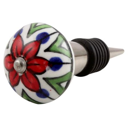 Green Triangle Ceramic Wine Stopper